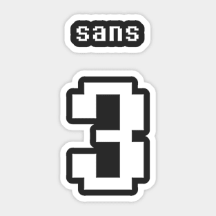 Undertale Sans Jersey Sticker